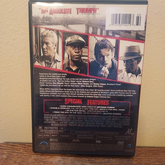 Brooklyn's Finest (DVD, 2010) Pre-Owned Tested Working Great Condition - Picture 2 of 2